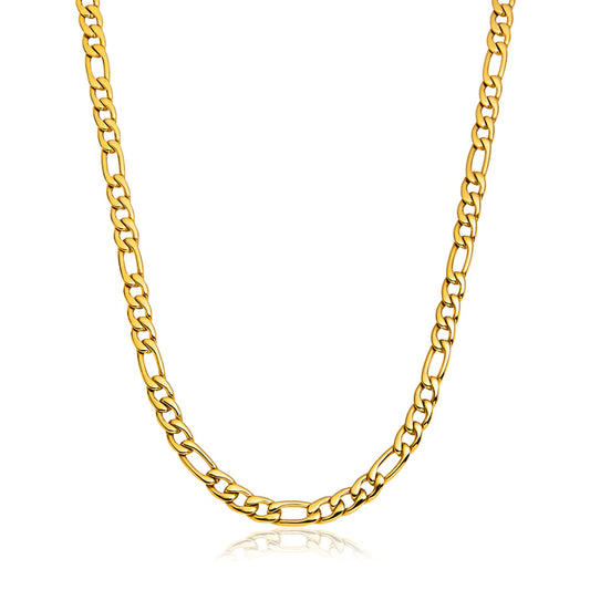 9mm Gold Figaro Chain