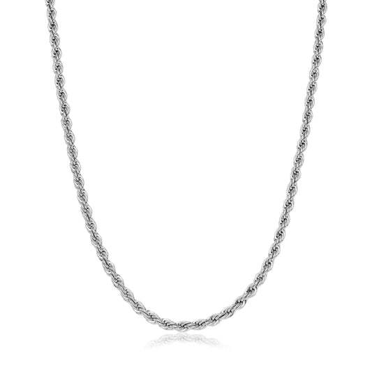 6mm Silver Twisted Rope Chain